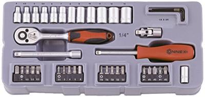 Connex Dopsleutelset Profi 1/4 40Dlg - COX580240 Connex Dopsleutelset Profi 1/4 40Dlg - COX580240