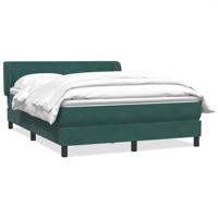 Boxspring met matras fluweel donkergroen 160x220 cm - thumbnail