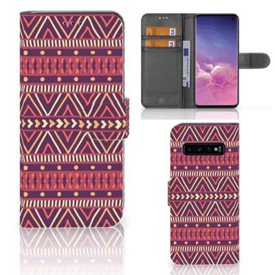 Samsung Galaxy S10 | Telefoon Hoesje | Aztec Paars Samsung Galaxy S10 | Telefoon Hoesje | Aztec Paars