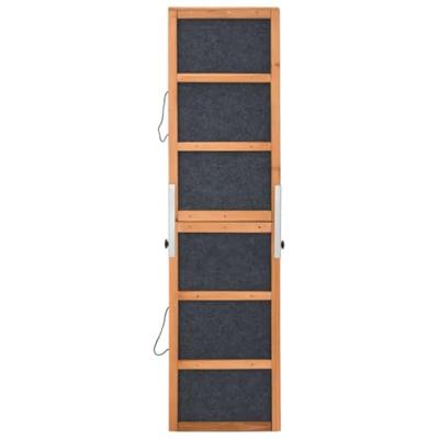 VidaXL Hondenloopplank 120x30 cm massief vurenhout grijs