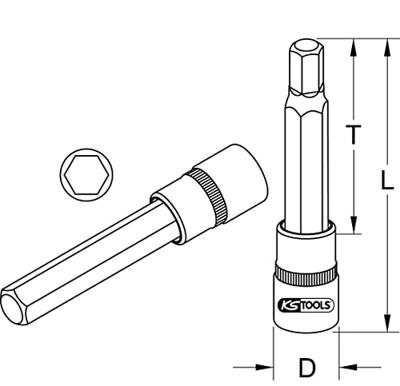 KS Tools 9111329 911.1329 Verwisselbare kop 9 mm