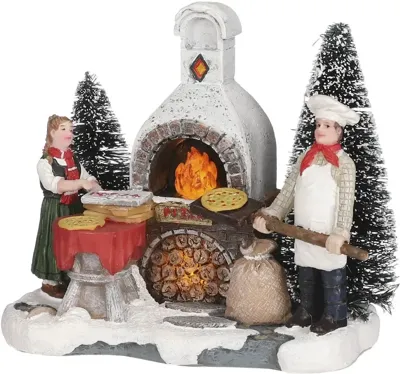 Outdoor pizzeria b/o l11,5xw6,5xh10 cm kersthuisje Luville - Luville