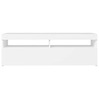 Tv-meubel met LED-verlichting 120x35x40 cm wit - thumbnail