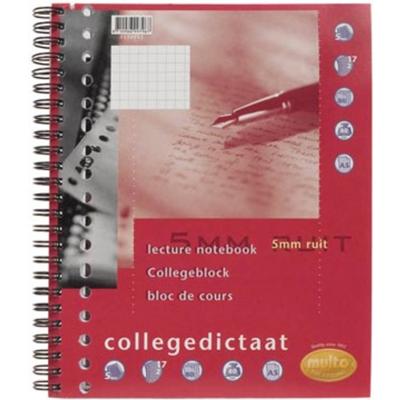 Multo collegedictaat ft 16,5 x 21 cm, geruit 5 mm, 17-gaats