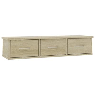 VidaXL Wandschap met lades 88x26x18,5 cm bewerkt hout sonoma eiken VidaXL Wandschap met lades 88x26x18,5 cm bewerkt hout sonoma eiken