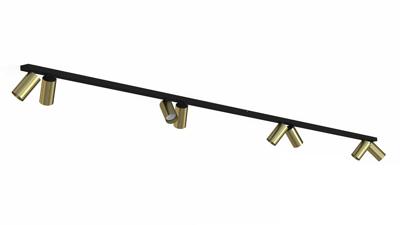 Nowodvorski Railsysteem Mono recht 8 lichts 300 cm zwart - goud Nowodvorski Railsysteem Mono recht 8 lichts 300 cm zwart - goud