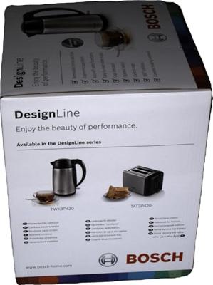 Bosch TWK3P420 Waterkoker 1.7L 2400W RVS/Zwart