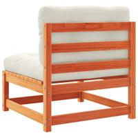 6-delige Loungeset met kussens massief grenenhout wasbruin - thumbnail