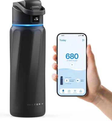 WaterH Boost slimme waterfles 946 ml zwart