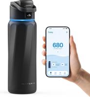 WaterH Boost slimme waterfles 946 ml zwart - thumbnail