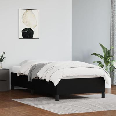 Bedframe kunstleer zwart 80x200 cm