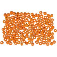 Creativ Company Rocailles, d 3 mm, afm 8/0, gatgrootte 0,6-1,0 mm, oranje, 25 gr/ 1 doos - thumbnail