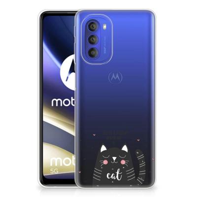 Motorola Moto G51 5G Telefoonhoesje met Naam Cat Good Day Motorola Moto G51 5G Telefoonhoesje met Naam Cat Good Day