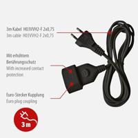Brennenstuhl Kunststof verlengsnoer 3m zwart H03VV H2-F 2x0,75 - 1161790 - thumbnail