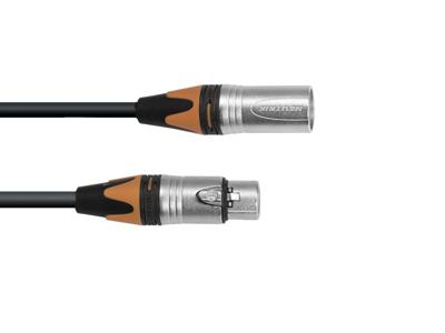 PSSO PSSO DMX kabel XLR COL oranje 3pin 3m Neutrik