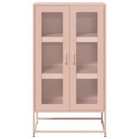 Hoge kast 68x39x123 cm staal roze - thumbnail