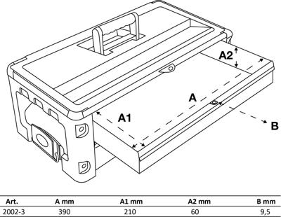 BGS technic Hard Shell Tool Box Attachment with 2 Drawers