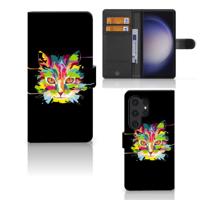 Samsung Galaxy S24 Ultra Leuk Hoesje Cat Color - thumbnail