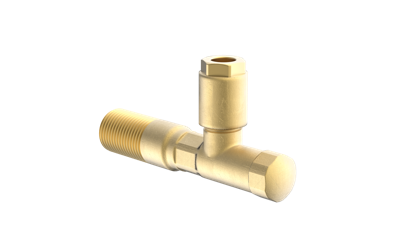 Kirchhoff CHE Haakse-kraan, blank, 1/2"ET x 45 x 10 mmQ, zonder rozet - 986259355