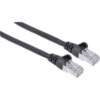 Intellinet 740999 RJ45 Netwerkkabel, patchkabel CAT 6A S/FTP 7.50 m Zwart Folie afscherming, Afscherming gevlochten, Afgeschermd, Halogeenvrij 1 stuk(s) - thumbnail