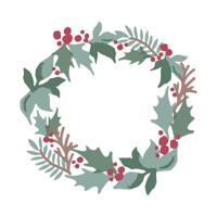Sizzix • layered stencils holly wreath 4stuks - thumbnail