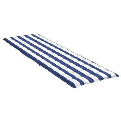 VidaXL Ligbedkussen gestreept oxford stof blauw en wit