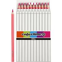 Creativ Company Driehoekige jumbo kleurpotloden - roze, 12st. - thumbnail