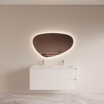 Badmeubelset BWS Riga met Asia Wastafel Wit 120 cm Mat Wit