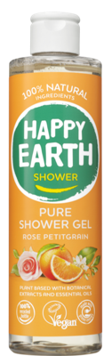 Happy Earth 100% Natural Shower Gel Rose Petitgrain Happy Earth 100% Natural Shower Gel Rose Petitgrain