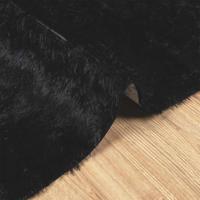 Hoogpolig vloerkleed NAVARRA 60x100 cm polyester zwart - thumbnail