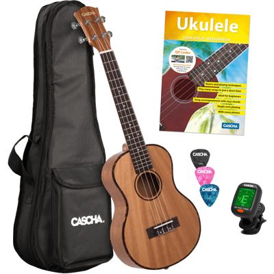 Cascha HH 2049 EN Premium Mahogany tenor ukelele set (Engels) Cascha HH 2049 EN Premium Mahogany tenor ukelele set (Engels)