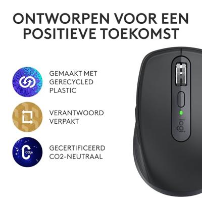 Logitech MX Anywhere 3S Muis Radiografisch Optisch Grafiet 6 Toetsen 8000 dpi Logitech MX Anywhere 3S Muis Radiografisch Optisch Grafiet 6 Toetsen 8000 dpi
