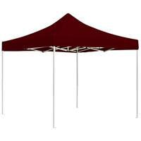 VidaXL Partytent professioneel inklapbaar 3x3 m aluminium wijnrood - thumbnail