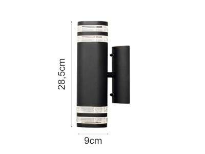KonstSmide WandspotModena Up - Down 2-lichts 28cm mat zwart - 7516-750 - thumbnail