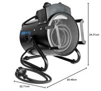 GÜDE Verwarming 280 m³ Blauw, Zwart - thumbnail