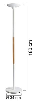 Vloerlamp unilux pryska led hout wit