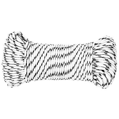 Boottouw gevlochten 5 mmx25 m polyester wit