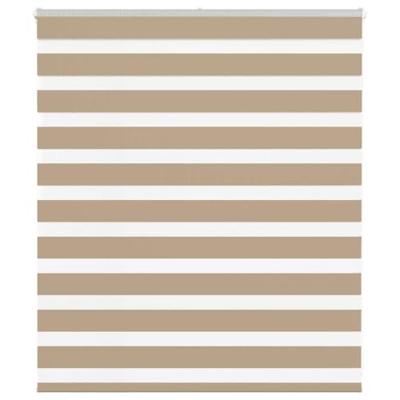 Zebra Blind 130x100 cm stofbreedte 125,9 cm polyester zandbruin