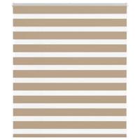 Zebra Blind 130x100 cm stofbreedte 125,9 cm polyester zandbruin - thumbnail