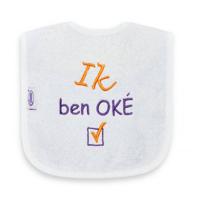 Funnies Slabber Ik Ben Oke 40 Cm Katoen Wit - thumbnail