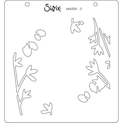 Sizzix • layered stencils botanical border 4pcs