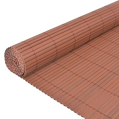 VidaXL Tuinafscheiding dubbelzijdig 90x300 cm pvc bruin VidaXL Tuinafscheiding dubbelzijdig 90x300 cm pvc bruin