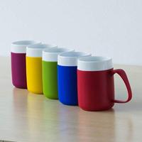 Ornamin conische beker met conische binnenbeker rood met drinktuit 4 mm inhoud 160ml - thumbnail