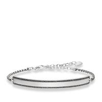 Armband Unisex Thomas Sabo LBA0009-643-11 Zilverkleurig Zwart 19 cm 15-18 cm - Maat: 16,5-19,5 cm - thumbnail