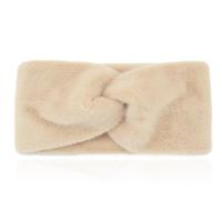 LGT JWLS Zachte Gebreide Hoofdband met Vachtachtige Look - Heerlijk Zacht - Beige - thumbnail