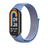 By Qubix - Sport loop nylon bandje - Blauw - Compatible met Xiaomi Smart Band 8 & 9 - Compatible Xiaomi bandje - thumbnail