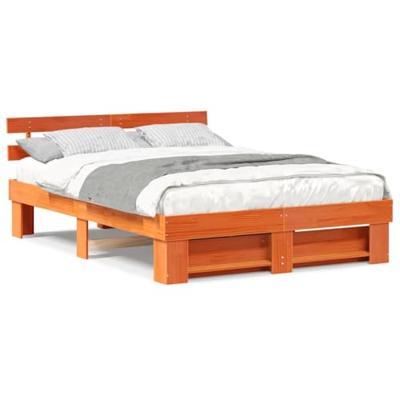 Bedframe Wasbruin 160 x 200 cm Massief grenenhout