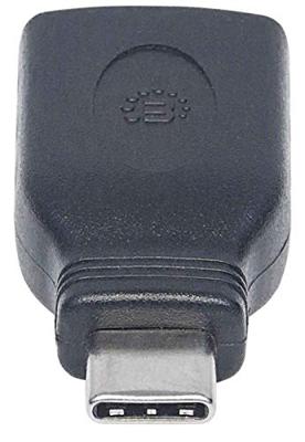 Manhattan USB 3.2 Gen 1 (USB 3.0) Adapter [1x USB 3.2 Gen 2 stekker C (USB 3.1) - 1x USB 3.2 Gen 2 bus A (USB 3.1)] Adapter USB-C Stecker auf USB A Buchse USB