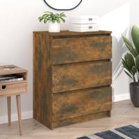 Dressoir 60x35x76 cm bewerkt hout gerookt eikenkleurig - thumbnail