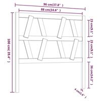 Hoofdbord 96x4x100 cm massief grenenhout zwart - thumbnail